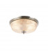 Watson 2 Light E27 Flush Ceiling Lamp IP44 Polished Nickel Prismatic Glass-5