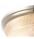 Watson 2 Light E27 Flush Ceiling Lamp IP44 Polished Nickel Prismatic Glass-6