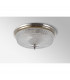 Watson 2 Light E27 Flush Ceiling Lamp IP44 Polished Nickel Prismatic Glass-10