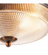 Watson 2 Light E27 Flush Ceiling Lamp IP44 Bronze Prismatic Glass-7