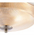 Watson 2 Light E27 Flush Ceiling Lamp IP44 Satin Nickel Prismatic Glass-7