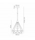 York Large Diamond Ceiling Pendant E27 Matt Grey-2