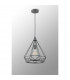 York Large Diamond Ceiling Pendant E27 Matt Grey-10