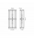 Vestal Rectangular Wall Lamp 2 Light E14 Polished Nickel-2
