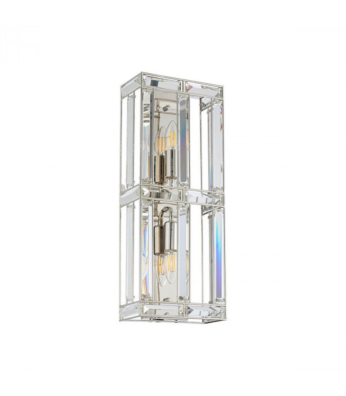 Vestal Rectangular Wall Lamp 2 Light E14 Polished Nickel-4
