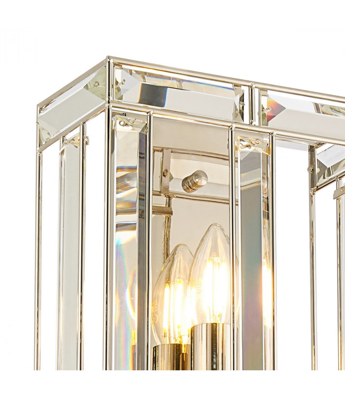 Vestal Rectangular Wall Lamp 2 Light E14 Polished Nickel-5