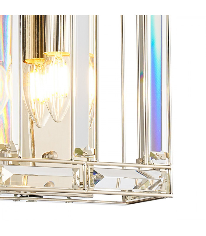 Vestal Rectangular Wall Lamp 2 Light E14 Polished Nickel-6