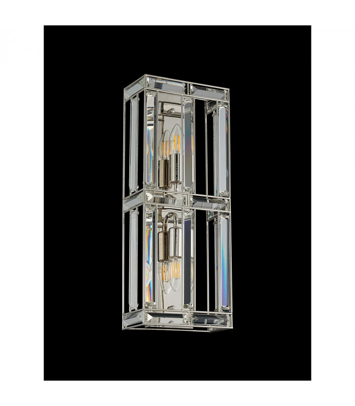 Vestal Rectangular Wall Lamp 2 Light E14 Polished Nickel-7