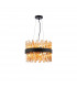 Lysander 10 Light G9 Ceiling Pendant Round Satin Black Amber-1
