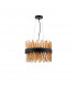 Lysander 10 Light G9 Ceiling Pendant Round Satin Black Amber-4