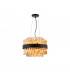 Lysander 10 Light G9 Ceiling Pendant Round Satin Black Amber-5