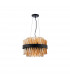 Lysander 10 Light G9 Ceiling Pendant Round Satin Black Amber-6