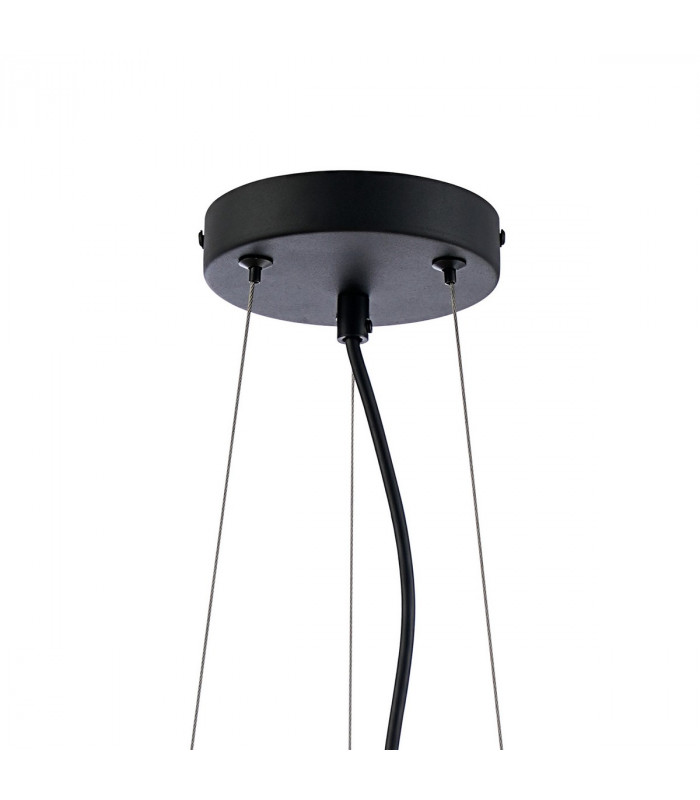 Lysander 10 Light G9 Ceiling Pendant Round Satin Black Amber-7