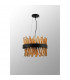 Lysander 10 Light G9 Ceiling Pendant Round Satin Black Amber-10