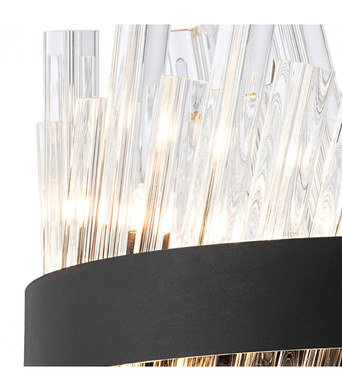 Lysander 10 Light G9 Ceiling Pendant Round Satin Black Clear-8