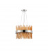 Lysander 10 Light G9 Ceiling Pendant Round Polished Nickel Amber-4