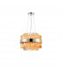 Lysander 10 Light G9 Ceiling Pendant Round Polished Nickel Amber-5