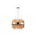 Lysander 10 Light G9 Ceiling Pendant Round Polished Nickel Amber-6