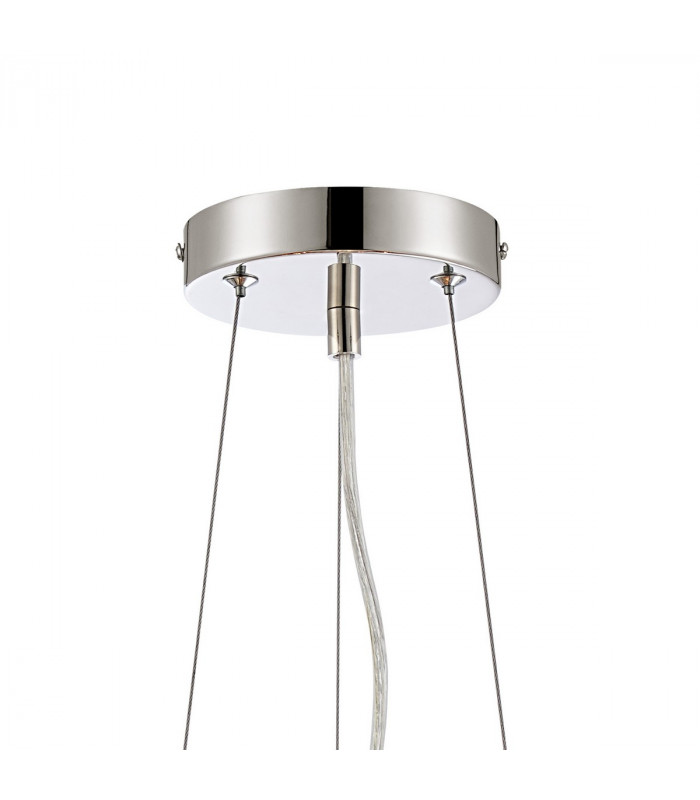 Lysander 10 Light G9 Ceiling Pendant Round Polished Nickel Amber-7
