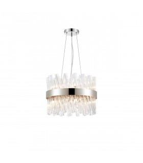 Lysander 10 Light G9 Ceiling Pendant Round Polished Nickel Clear-1