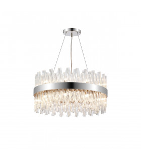 Lysander 18 Light G9 Ceiling Pendant Round Polished Nickel Clear Item Weight: 16.81kg-1