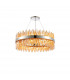 Lysander 24 Light G9 Ceiling Pendant Round Polished Nickel Amber Item Weight: 23.13kg-1