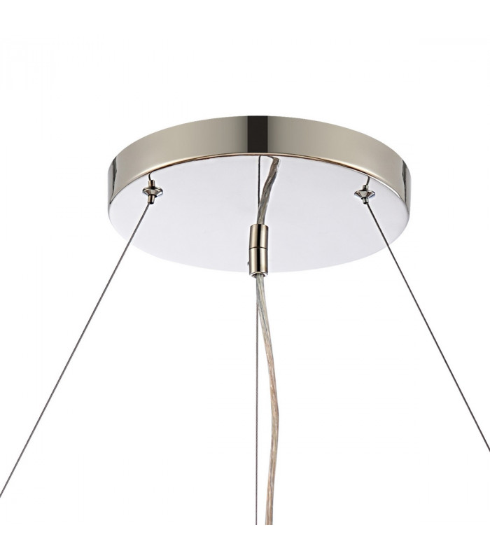 Lysander 24 Light G9 Ceiling Pendant Round Polished Nickel Amber Item Weight: 23.13kg-7