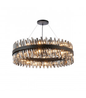 Lysander 32 Light G9 Ceiling Pendant Round Satin Black Smoke Item Weight: 29.51kg-1