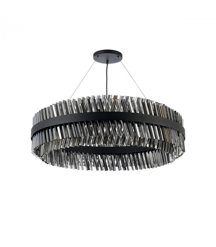 Lysander 32 Light G9 Ceiling Pendant Round Satin Black Smoke Item Weight: 29.51kg-6
