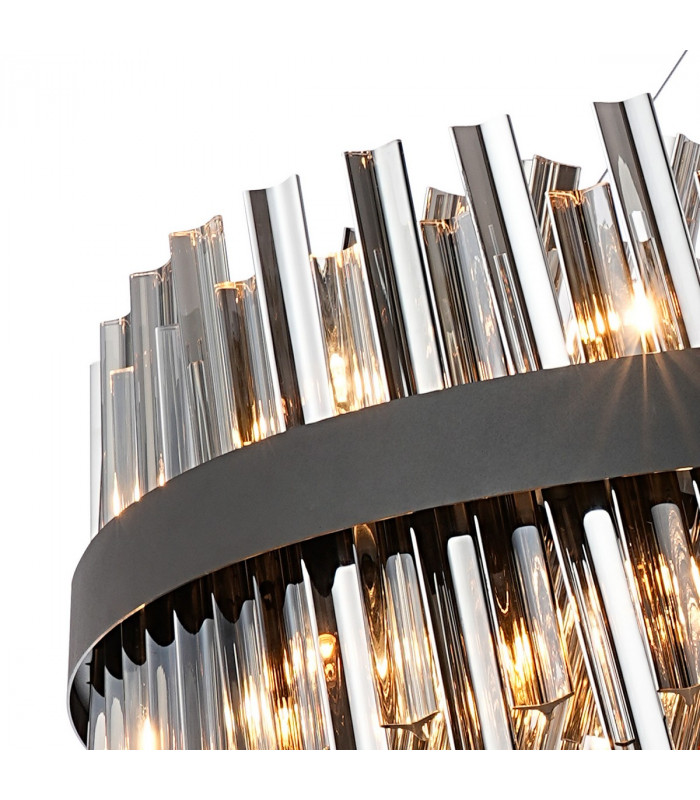 Lysander 32 Light G9 Ceiling Pendant Round Satin Black Smoke Item Weight: 29.51kg-8