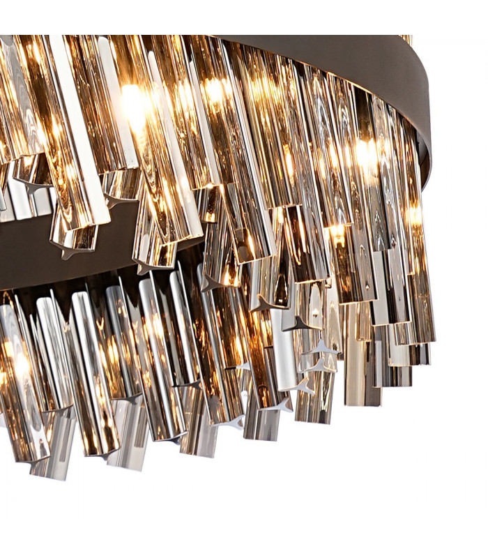 Lysander 32 Light G9 Ceiling Pendant Round Satin Black Smoke Item Weight: 29.51kg-10