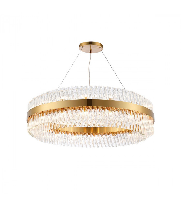 Lysander 32 Light G9 Ceiling Pendant Round Brass Clear Item Weight: 29.51kg-5