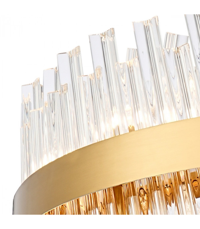Lysander 32 Light G9 Ceiling Pendant Round Brass Clear Item Weight: 29.51kg-8