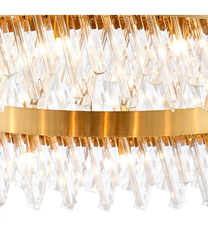 Lysander 32 Light G9 Ceiling Pendant Round Brass Clear Item Weight: 29.51kg-9