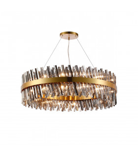 Lysander 32 Light G9 Ceiling Pendant Round Brass Smoke Item Weight: 29.51kg-1