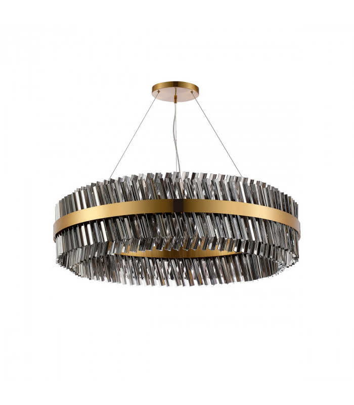 Lysander 32 Light G9 Ceiling Pendant Round Brass Smoke Item Weight: 29.51kg-6