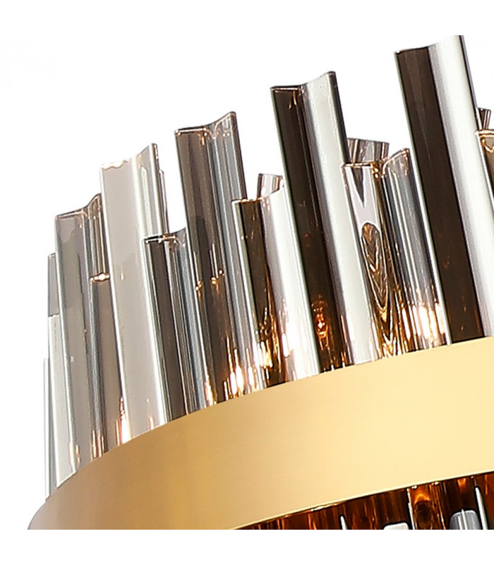 Lysander 32 Light G9 Ceiling Pendant Round Brass Smoke Item Weight: 29.51kg-8