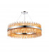 Lysander 32 Light G9 Ceiling Pendant Round Polished Nickel Amber Item Weight: 29.51kg-1