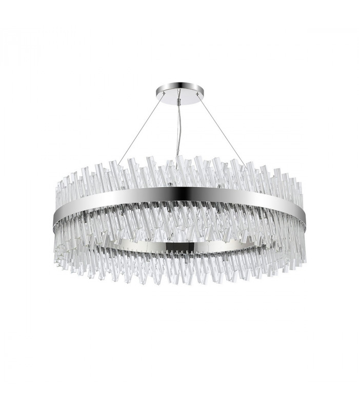 Lysander 32 Light G9 Ceiling Pendant Round Polished Nickel Clear Item Weight: 29.51kg-4