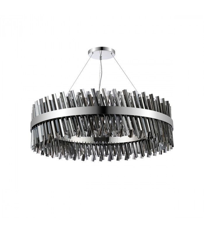 Lysander 32 Light G9 Ceiling Pendant Round Polished Nickel Smoke Item Weight: 29.51kg-4