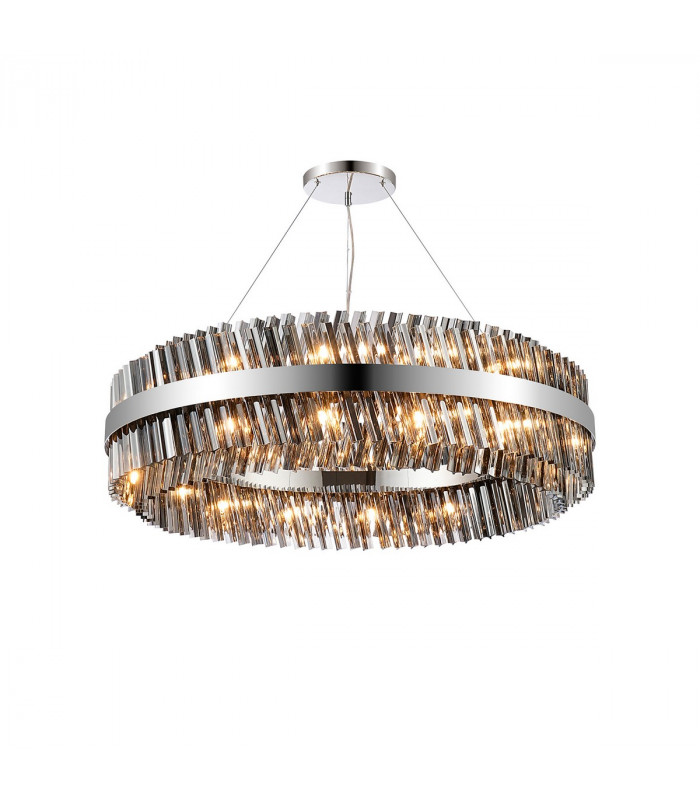 Lysander 32 Light G9 Ceiling Pendant Round Polished Nickel Smoke Item Weight: 29.51kg-5