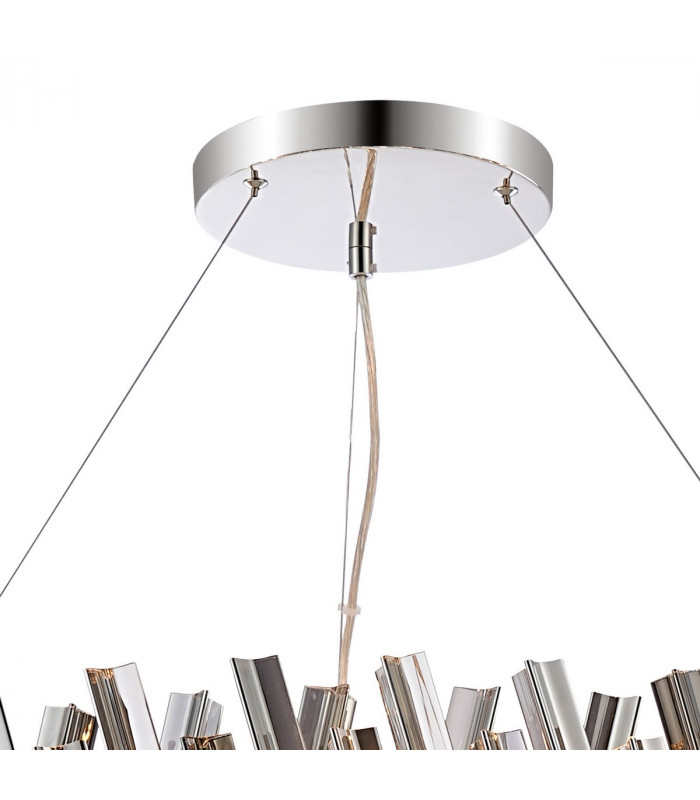 Lysander 32 Light G9 Ceiling Pendant Round Polished Nickel Smoke Item Weight: 29.51kg-7
