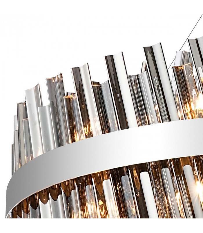 Lysander 32 Light G9 Ceiling Pendant Round Polished Nickel Smoke Item Weight: 29.51kg-8