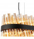 Lysander 24 Light G9 Ceiling Pendant Oblong Satin Black Amber Item Weight: 22.65kg-8