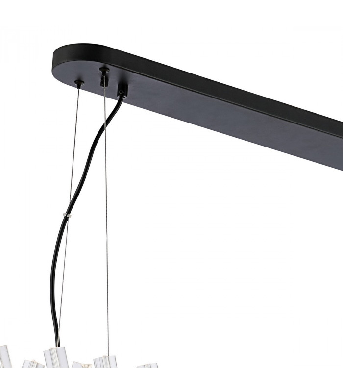 Lysander 24 Light G9 Ceiling Pendant Oblong Satin Black Clear Item Weight: 22.65kg-7