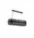 Lysander 24 Light G9 Ceiling Pendant Oblong Satin Black Smoke Item Weight: 22.65kg-6