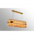Lysander 24 Light G9 Ceiling Pendant Oblong Brass Amber Item Weight: 22.65kg-3