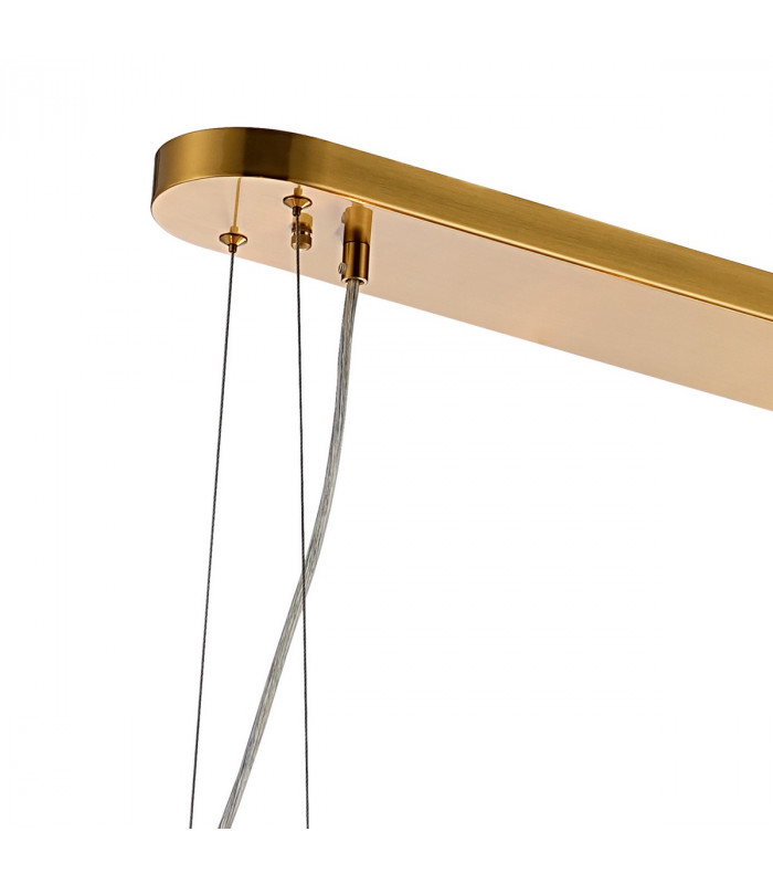 Lysander 24 Light G9 Ceiling Pendant Oblong Brass Amber Item Weight: 22.65kg-7