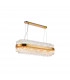 Lysander 24 Light G9 Ceiling Pendant Oblong Brass Clear Item Weight: 22.65kg-5