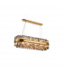 Lysander 24 Light G9 Ceiling Pendant Oblong Brass Smoke Item Weight: 22.65kg-5